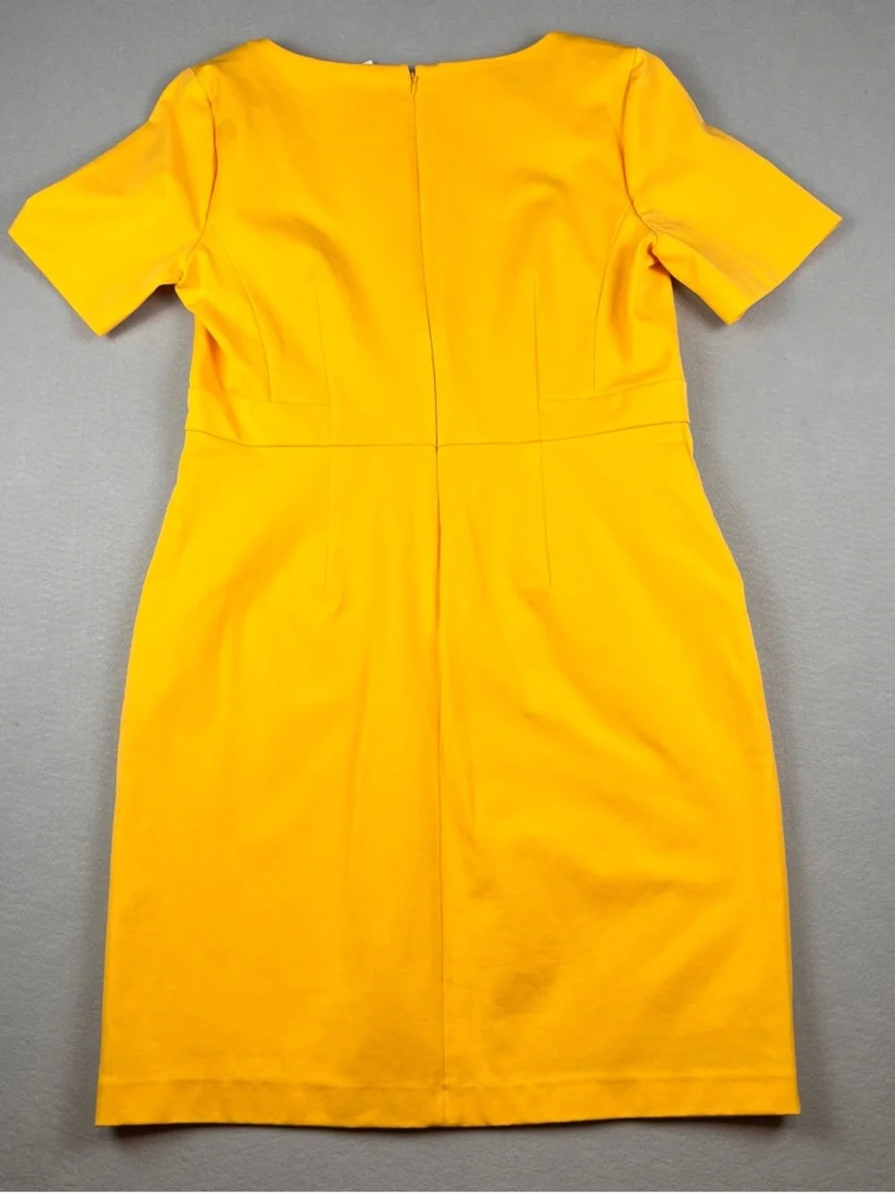 Ann Taylor Yellow Square-Neck Midi Sheath Dress - Picture 5 of 6
